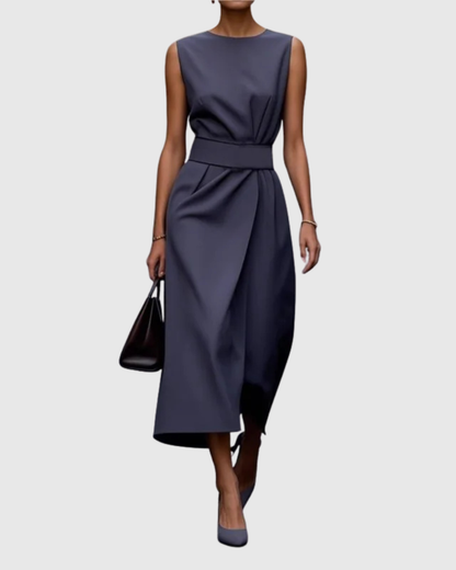 Women's Sleeveless Special Occasion Midi Dress — side view