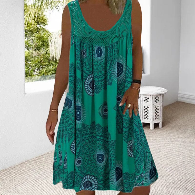 Women's Sleeveless Summer Midi Dress — front view