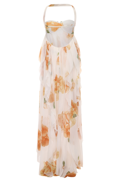 Women's Halter Evening Maxi Dress — side view