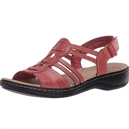 Women's Cushioned Flat Sandals — close-up