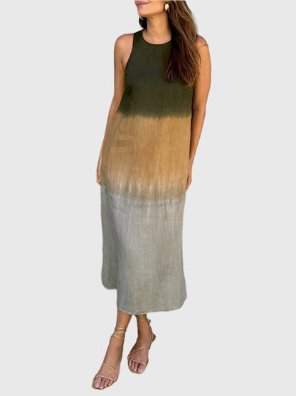 Women's Printed Casual Summer Midi Dress — side view