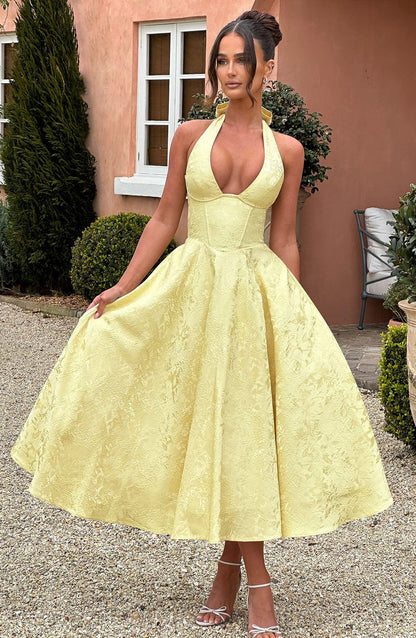 Women's Embroidered Wedding Guest Maxi Dress — product view