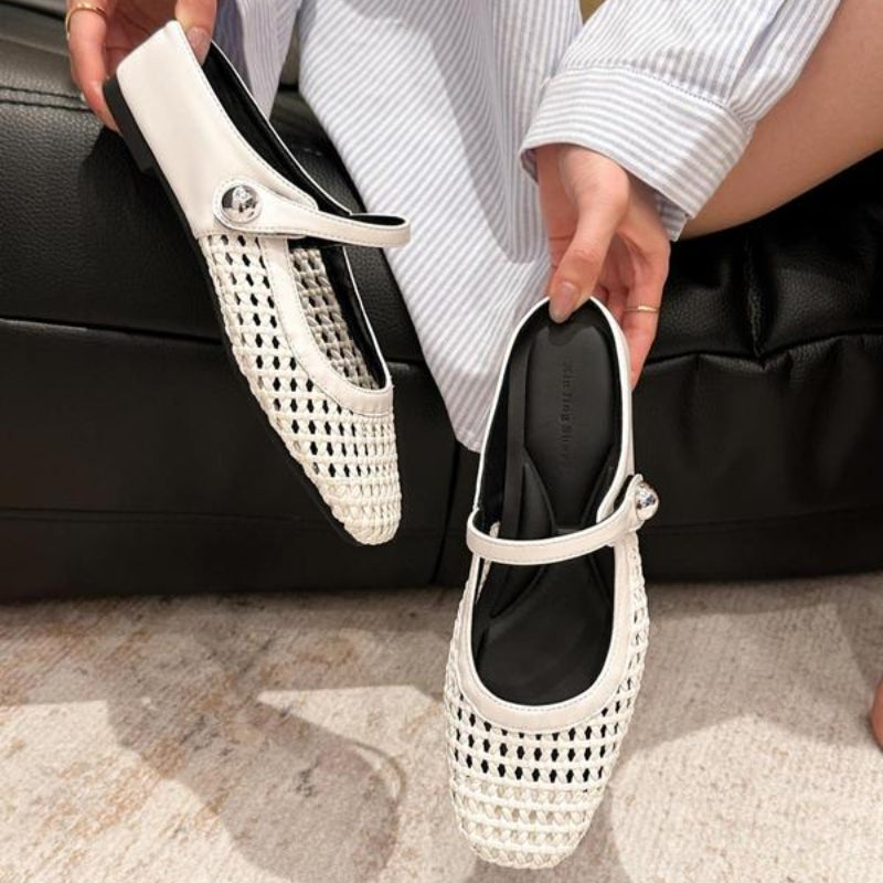 Women's Woven Mary Jane Mules — detail view