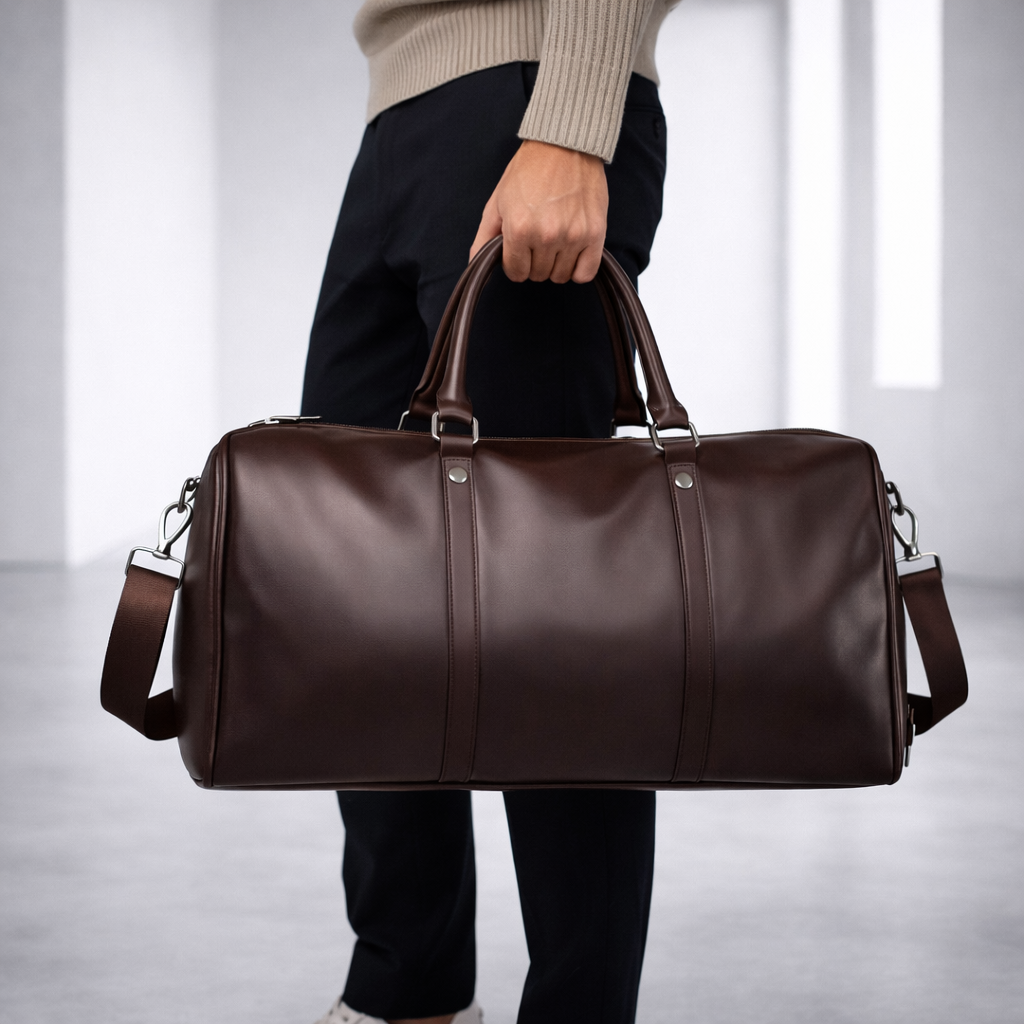 Full-Grain Leather Duffle Bag — product view
