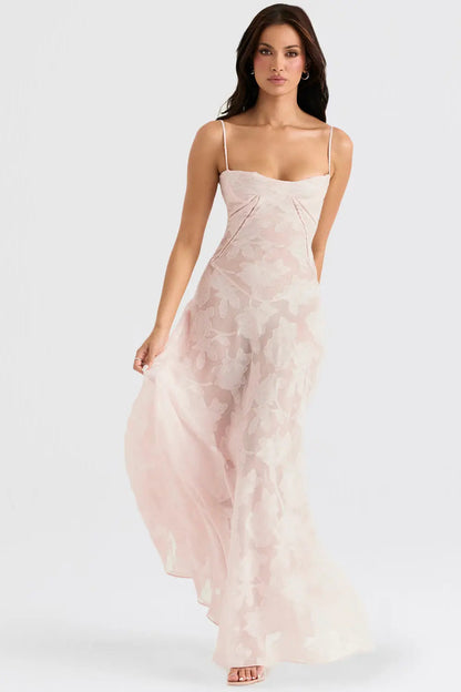 Women's Long Summer Evening Maxi Dress — detail view