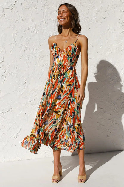 Women's Floral Special Event Midi Dress — product view