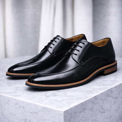 Men's Italian Leather Dress Sneakers — detail view