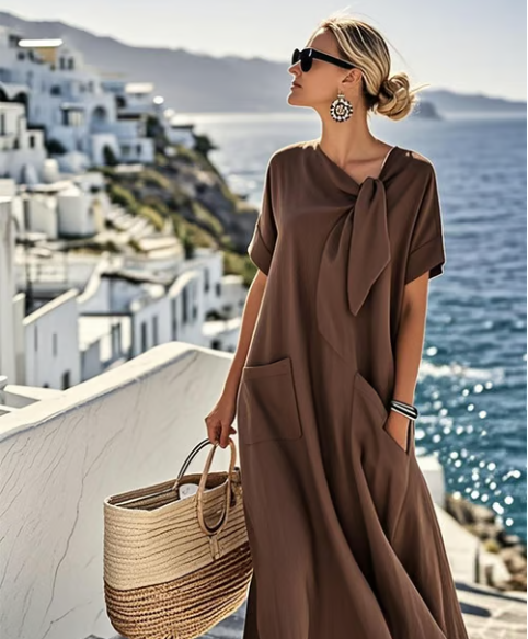 Women's Relaxed Summer Midi Dress — close-up