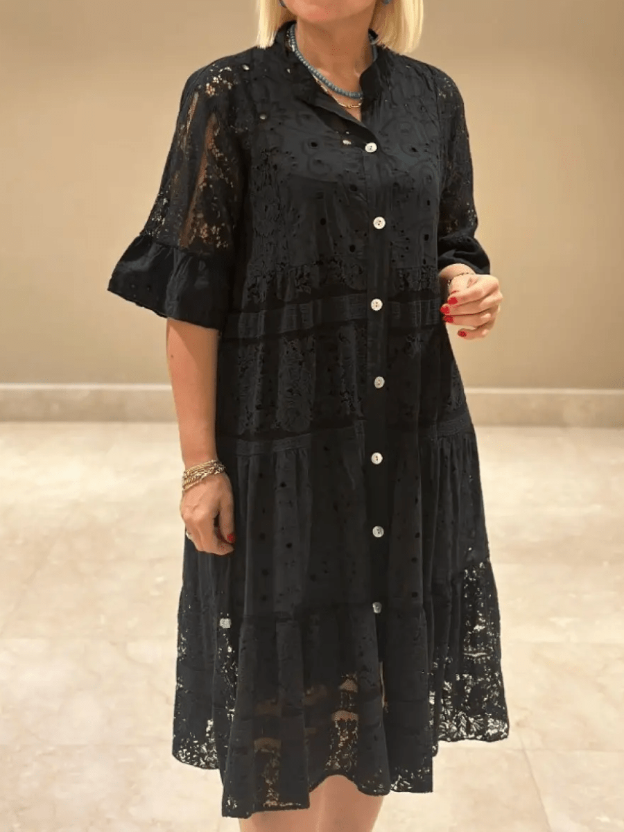 Women's Floral Summer Midi Dress — side view