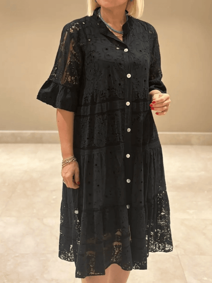 Women's Floral Summer Midi Dress — side view