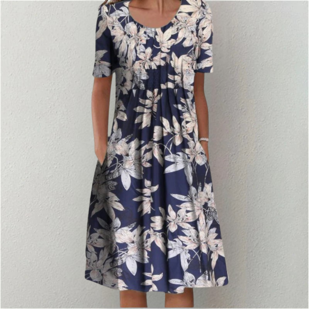 Women's Floral Casual Everyday Midi Dress — product view