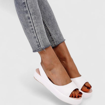 Women's Platform Wedge Slingback Sandals Open Toe — close-up