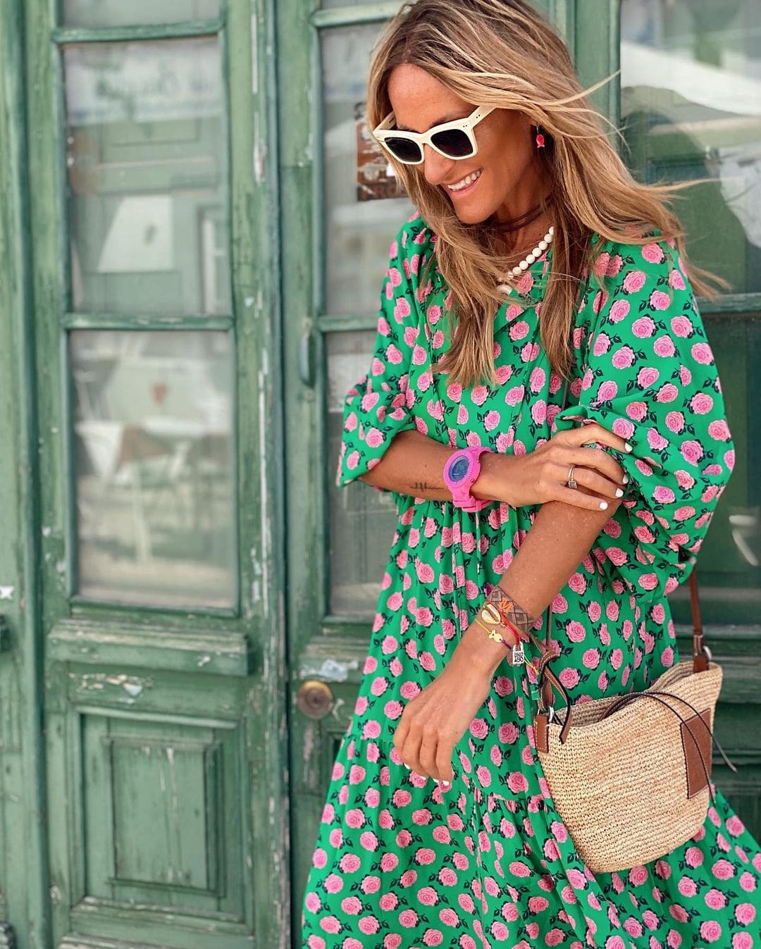 Women's Flowy Spring Midi Dress — detail view