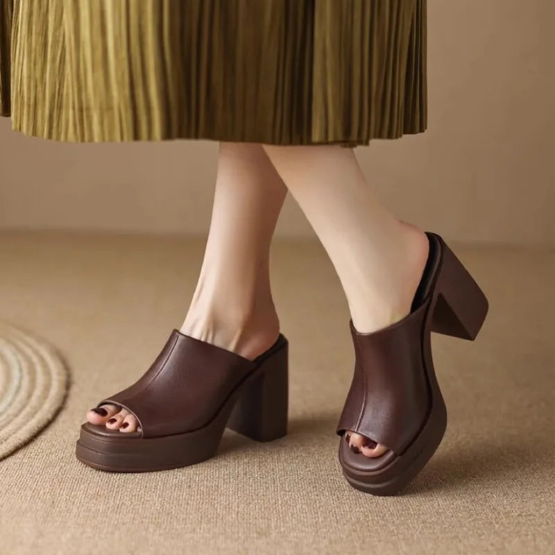 Women's Platform Flat Sandals — front view