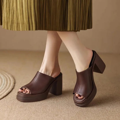 Women's Platform Flat Sandals — front view
