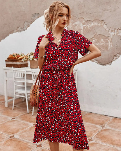 Women's Casual Summer Midi Dress — front view