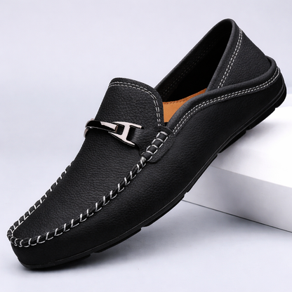 Men's Leather Slip-On Loafers — side view