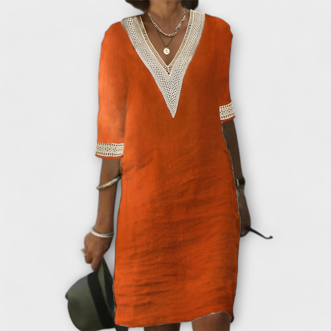 Women's Crochet Boho Vacation Maxi Dress — product view
