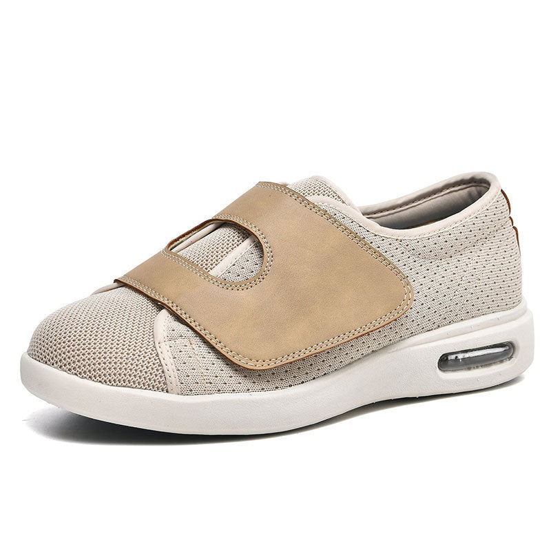 Women's Wide Fit Velcro Slip-On Walking Sneakers — detail view