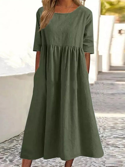 Women's Spring Casual Daywear Midi Dress — detail view