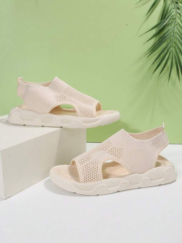 Knit Slip-On Platform Sandals for Women