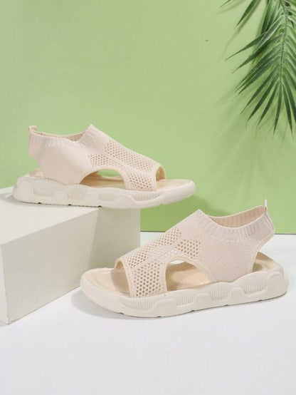 Knit Slip-On Platform Sandals for Women