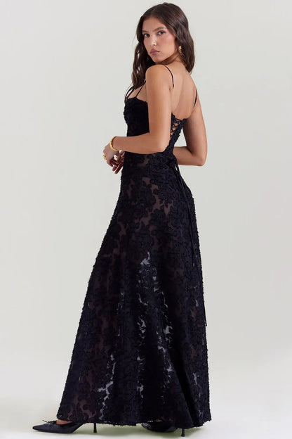 Women's Long Summer Evening Maxi Dress — detail view