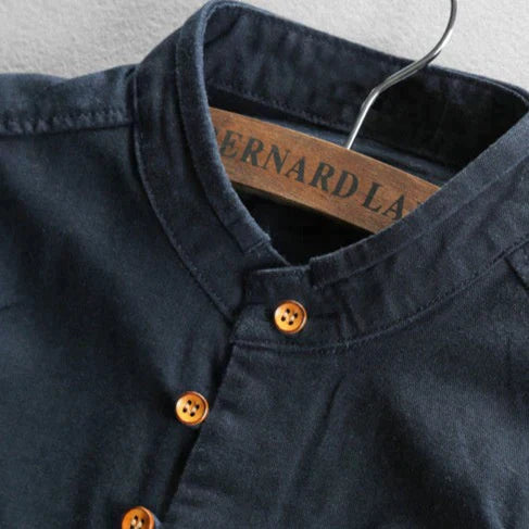 Button-Up Linen Shirt for Men