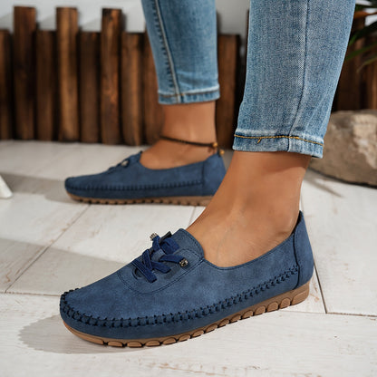 Women's Lace-Up Comfort Loafers — front view