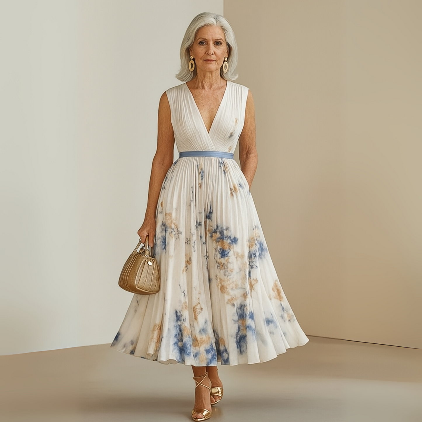 Women's Flowy Summer Maxi Dress — detail view