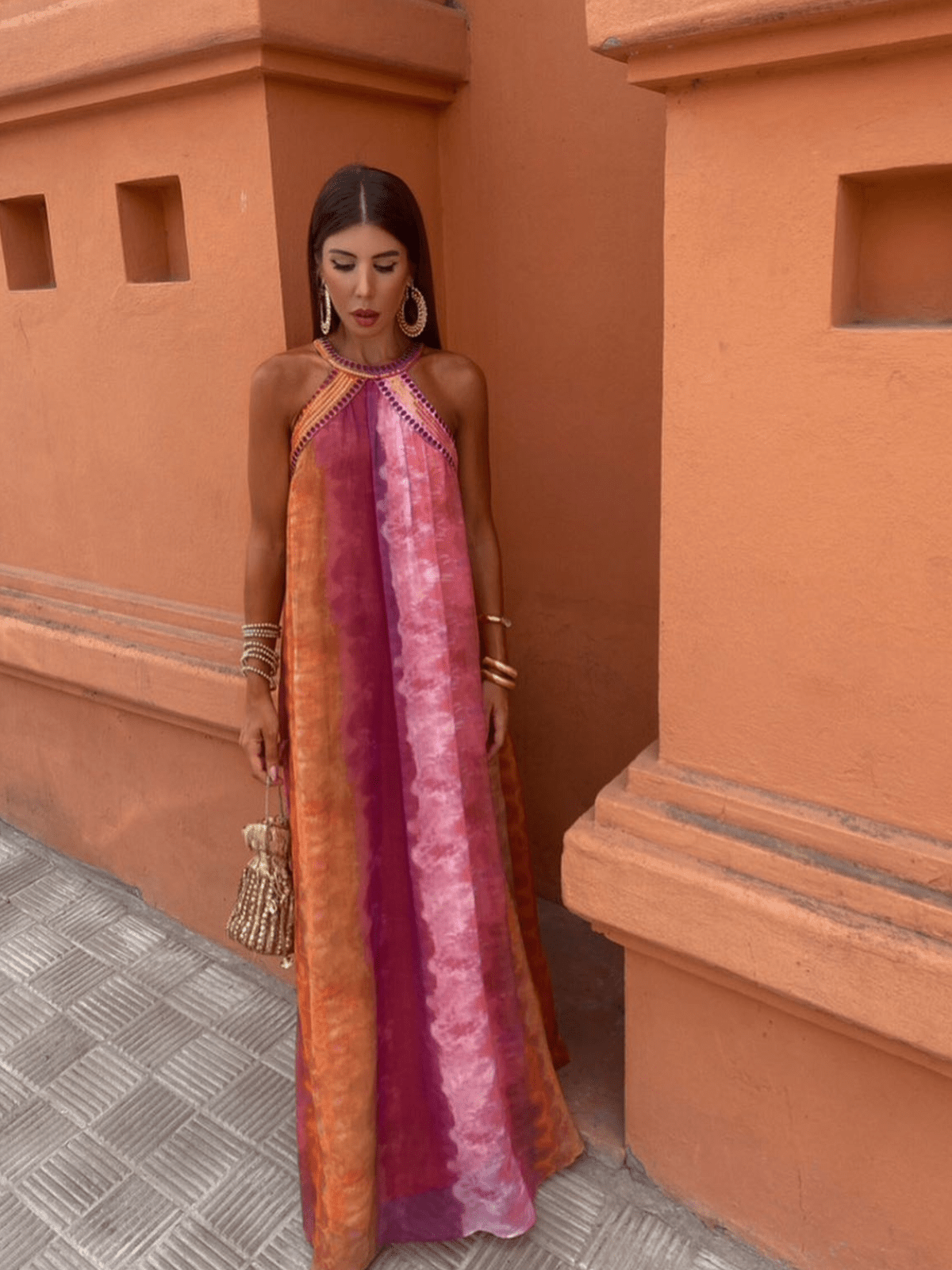 Women's Ombre Summer Midi Dress — product view
