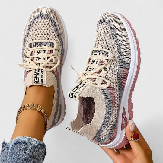 Women's Mesh Lace-Up Sneakers — side view