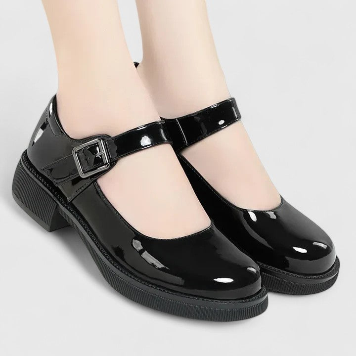 Women's Orthopedic Leather Shoes — close-up
