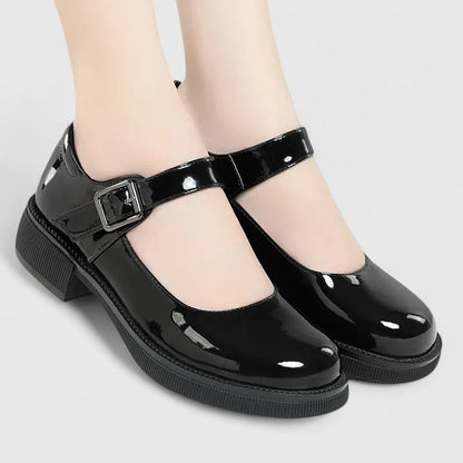 Women's Orthopedic Leather Shoes — close-up