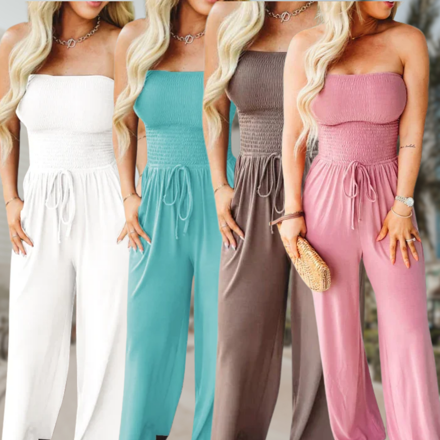 Women's Off-Shoulder Day-to-Night Jumpsuit — detail view