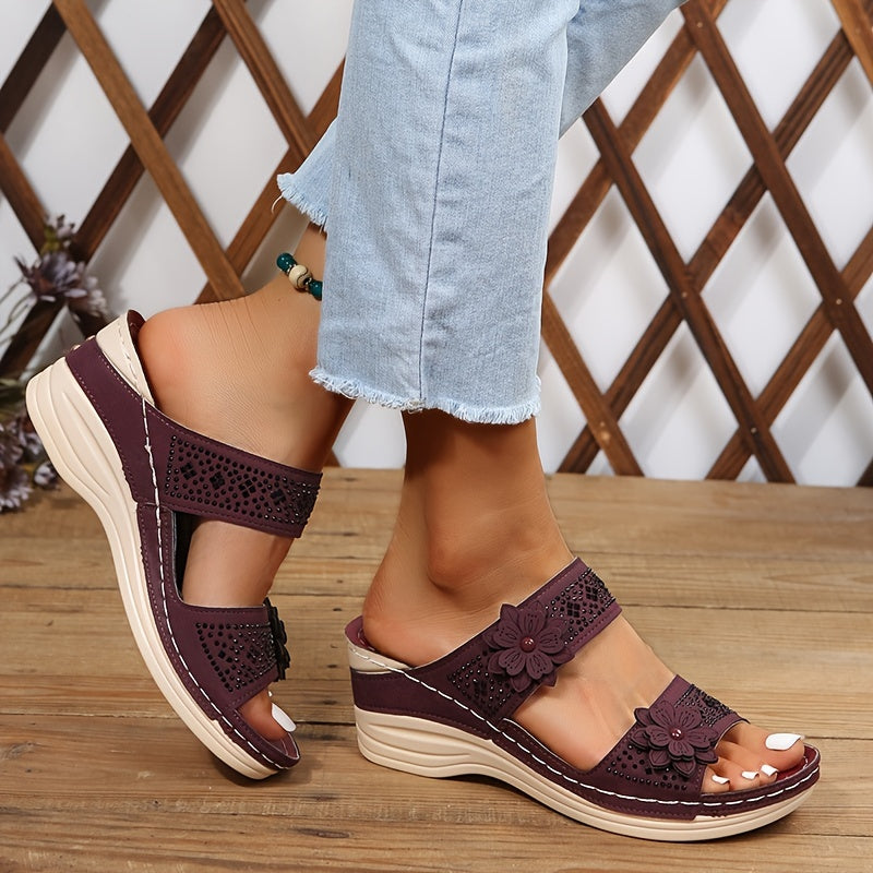 Women's Wedge Slides — front view