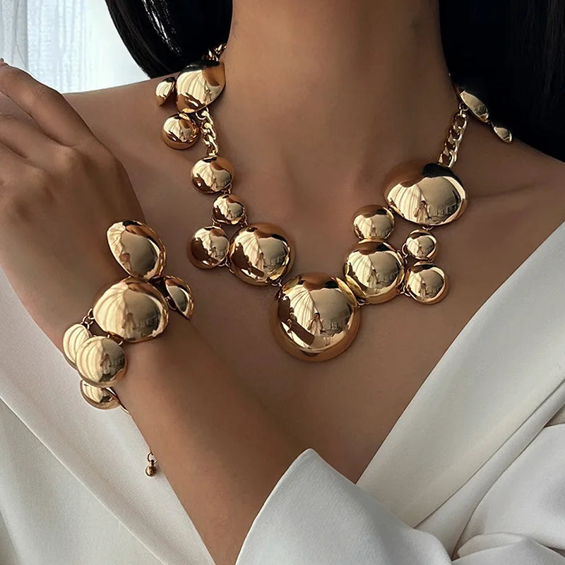 Non-Tarnish Metal Orb Earrings Set — product view