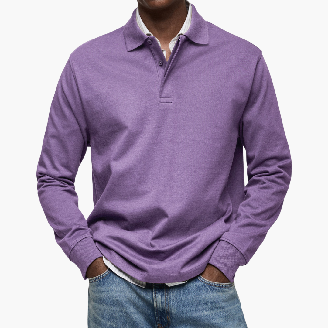Long Sleeve Polo Shirt for Men