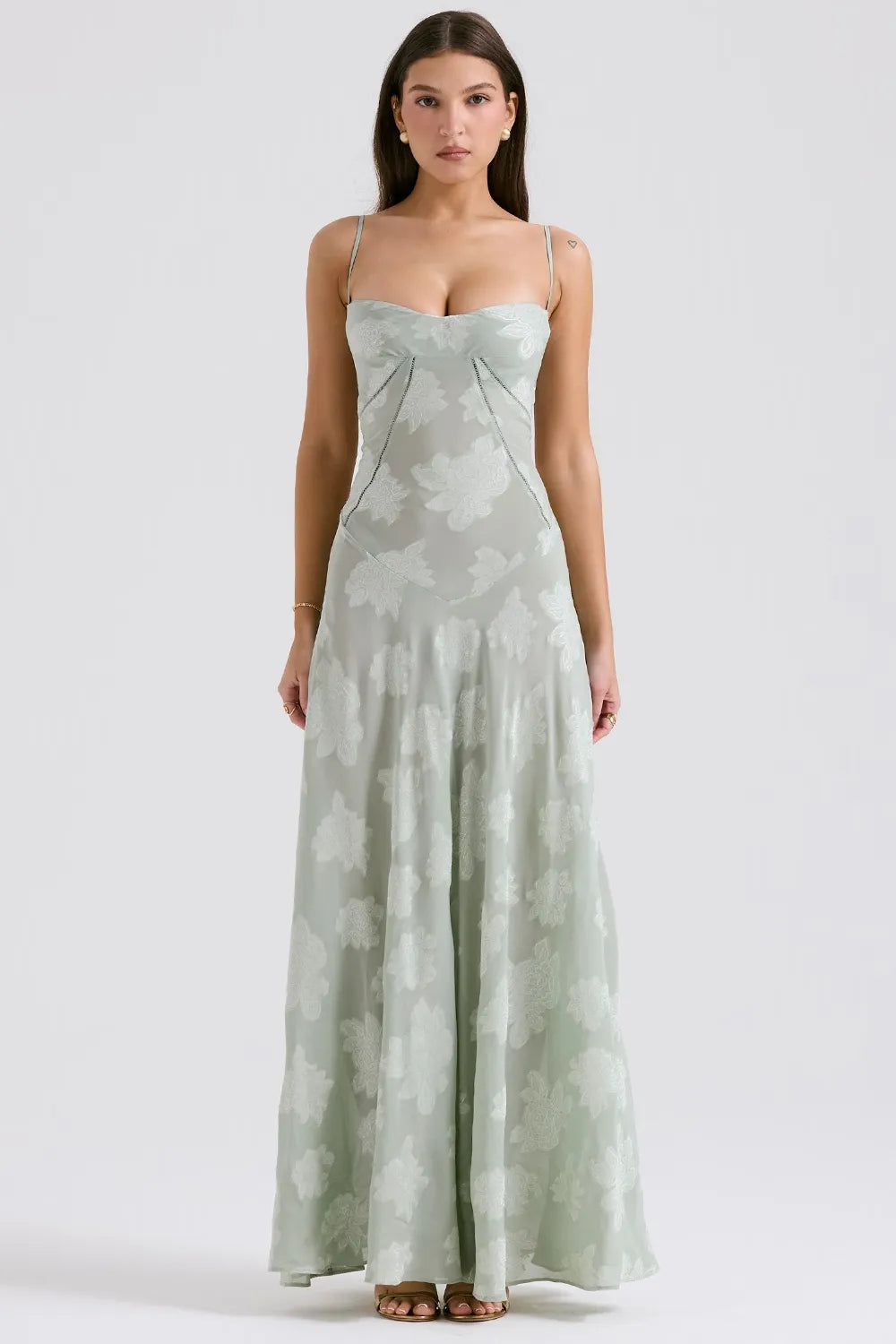 Women's Long Summer Evening Maxi Dress — side view