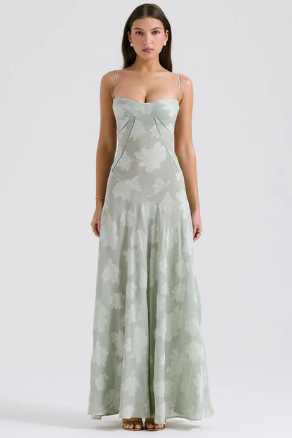 Women's Long Summer Evening Maxi Dress — side view