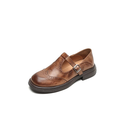 Women's Leather Mary Jane Sandals — detail view