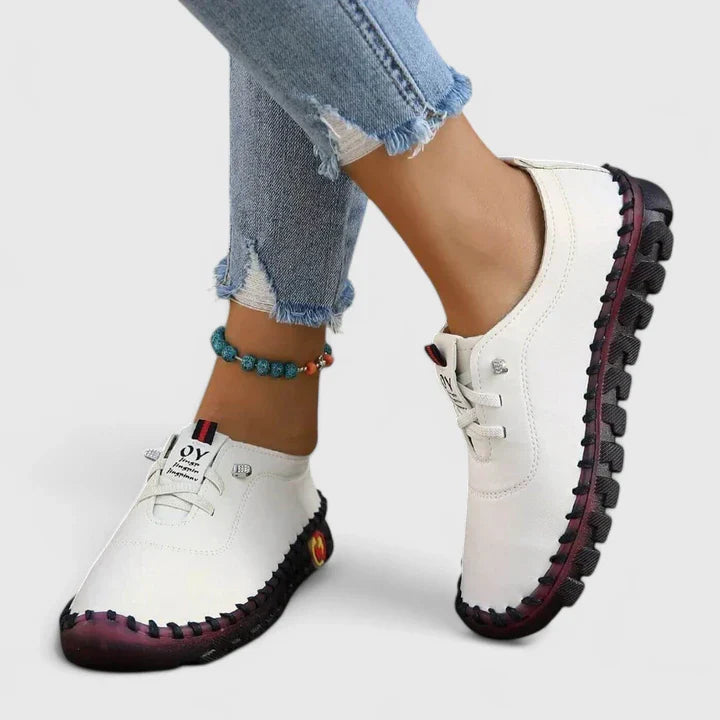 Women's Orthopedic Leather Shoes — front view