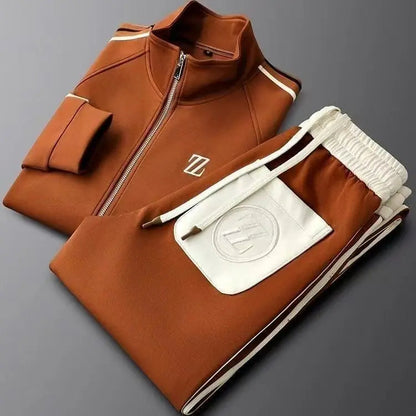 Men's Stripe Jogger Tracksuit Set — close-up