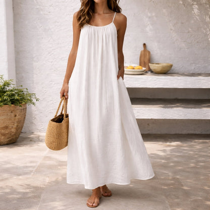 Women's Linen Summer Maxi Dress — product view