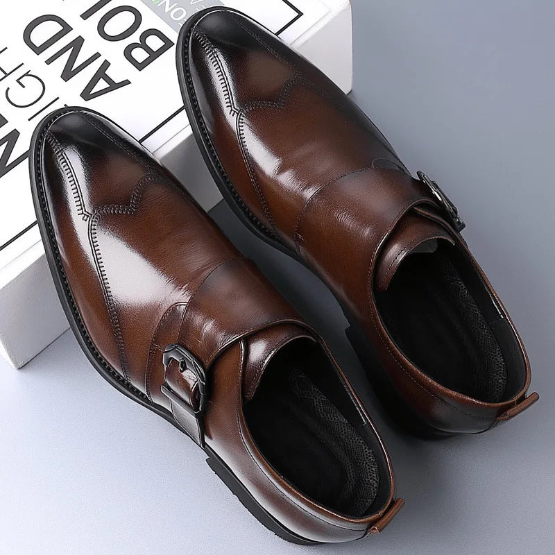 Men's Vegan Leather Lace-Up Dress Shoes — detail view