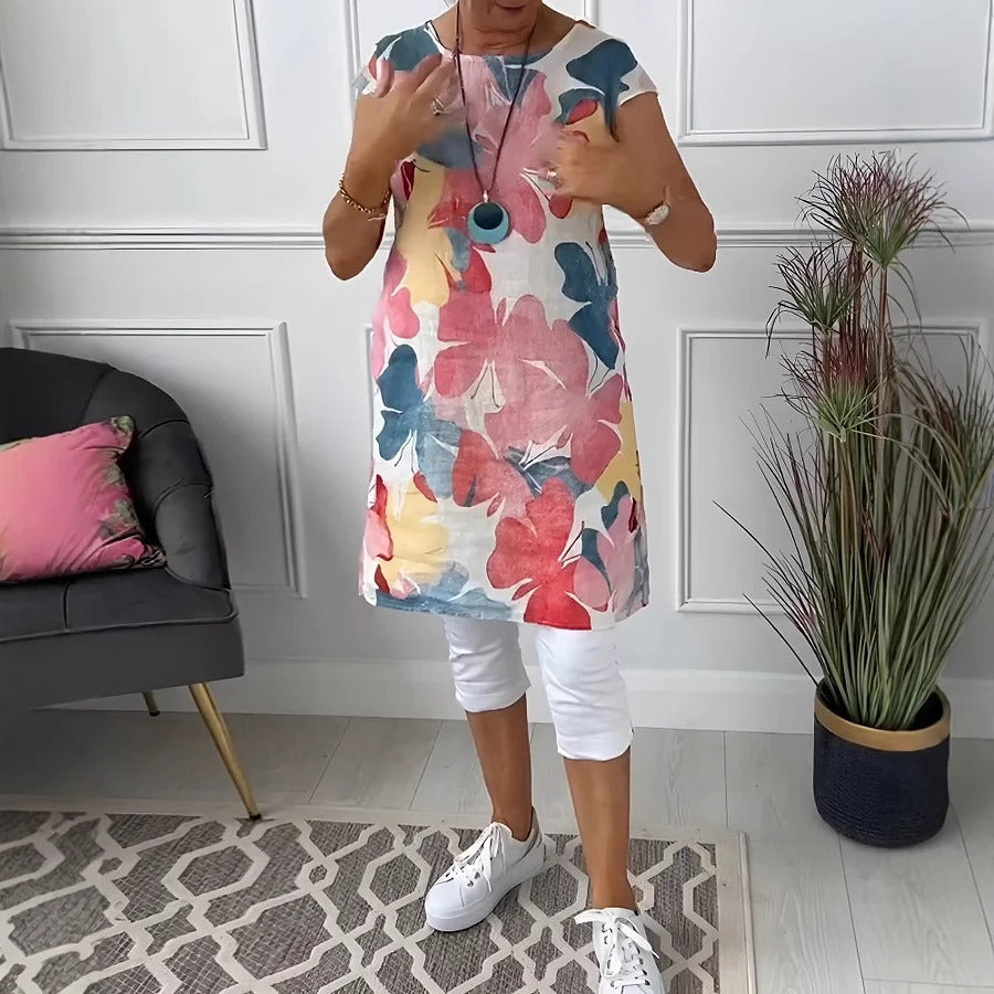 Women's Lightweight Ruffle Summer Midi Dress — product view