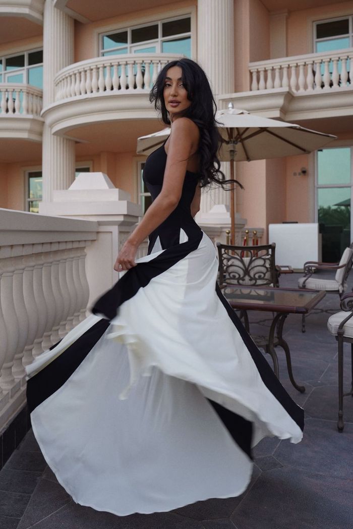 Women's Lace Wedding Guest Maxi Dress — product view