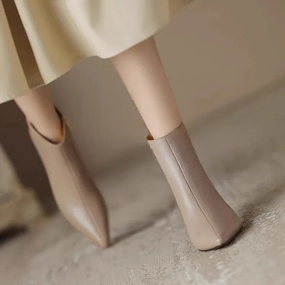 Women's Kitten Heel Boots — close-up