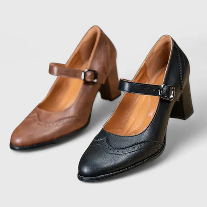 Women's Mary Jane Block Heel Shoes — product view