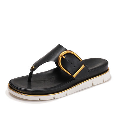 Buckle Strap Thong Sandals for Women — front view